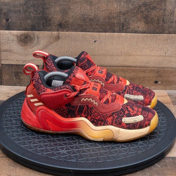 ADIDAS D.O.N. ISSUE 3 CHINESE NEW YEAR MENS ATHLETIC SHOES RED BASKETBALL SIZE 7 - Picture 9 of 10